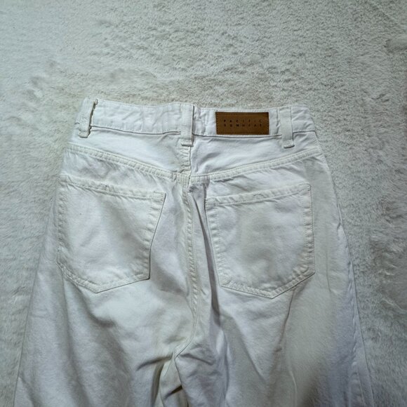 PacSun 90s Boyfriend Jeans Womens 26 White Ripped Distressed High Rise - Picture 3 of 10
